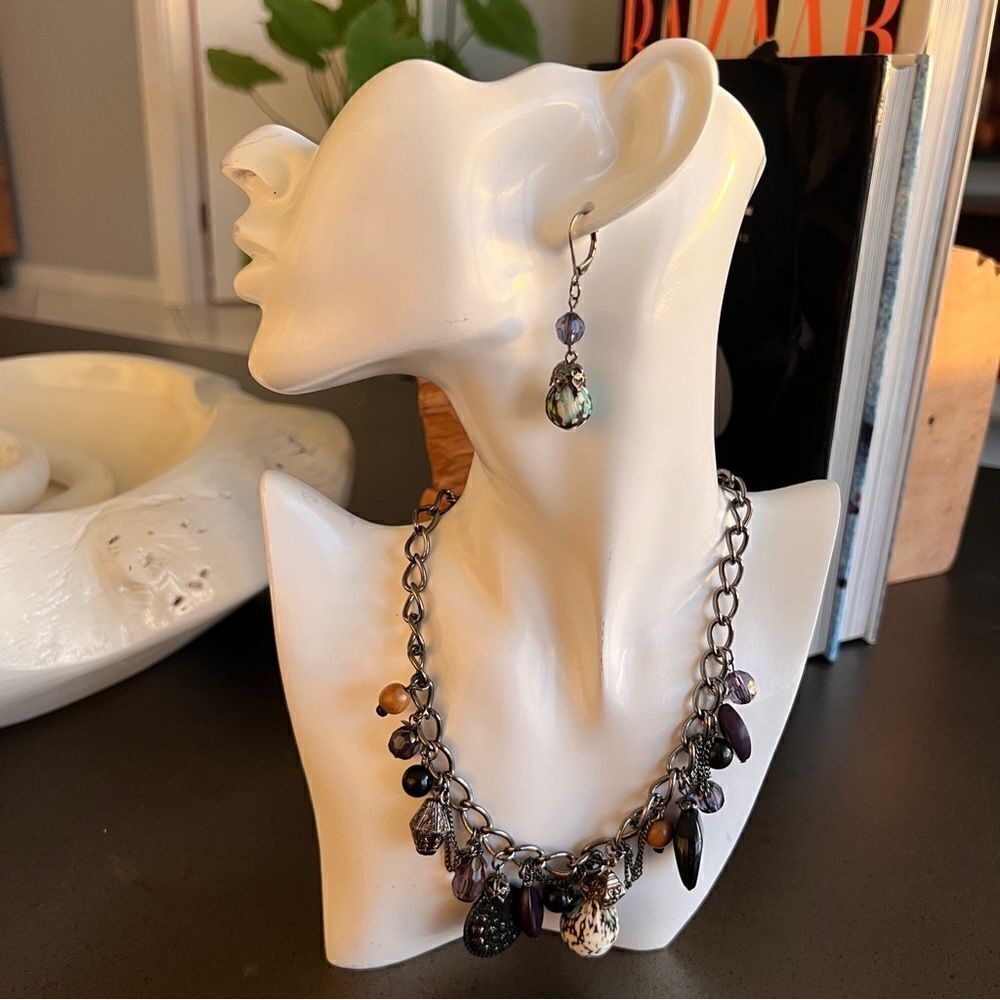 Eclectic Charm Necklace and Earring Set